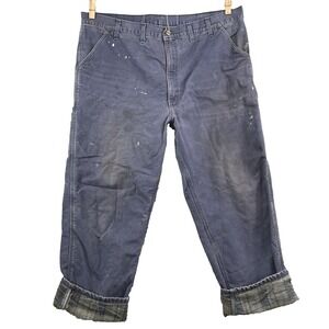 Vintage B11 Carhartt Pants Mens 42x30* Flannel Lined Workwear Logger Made in USA